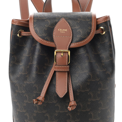 Celine Triomphe Canvas Calfskin Mini Folco Backpack Tan 8 of 10
