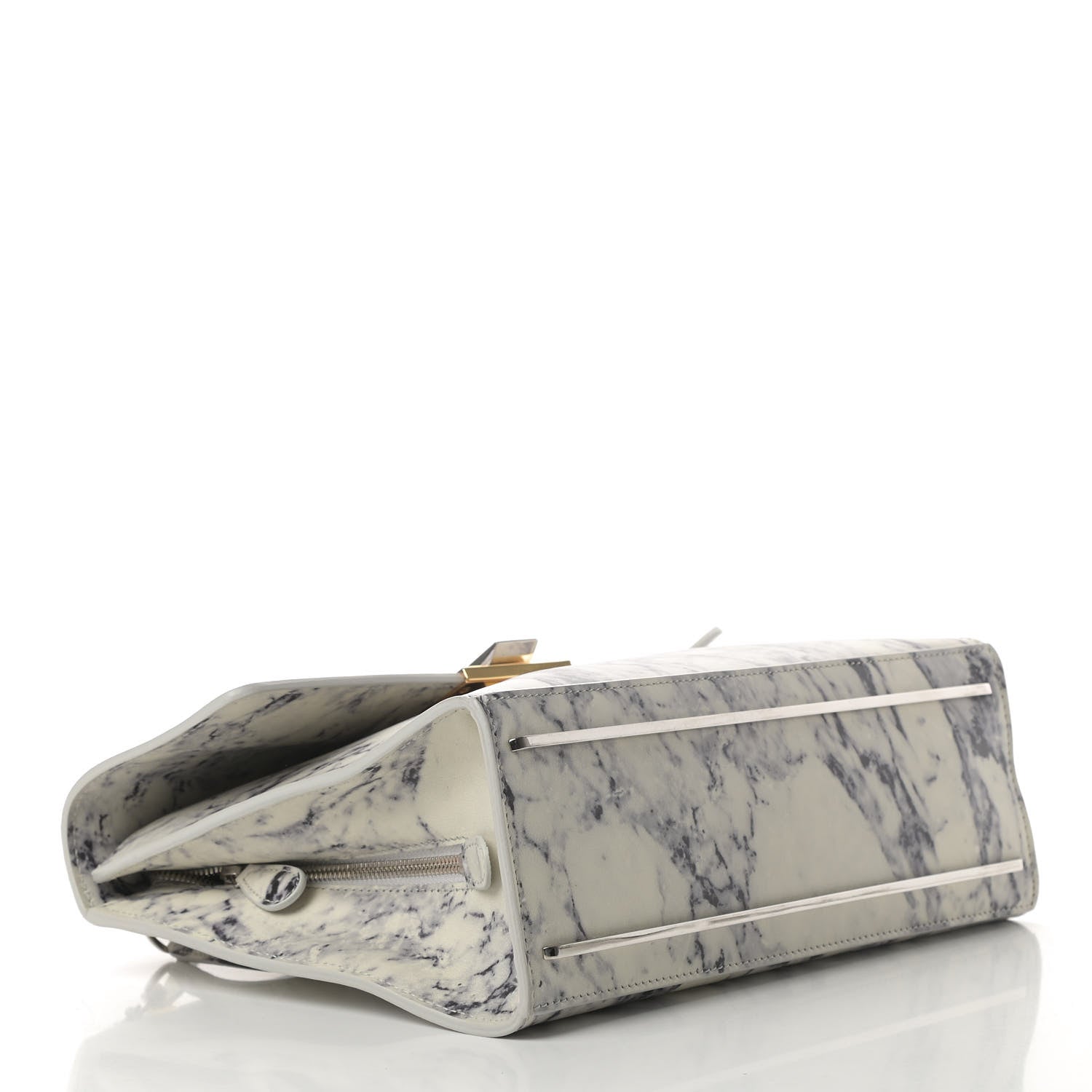 Balenciaga Veau Marbre Le Dix S New Cartable Briefcase Blanc Marbre Black 4 of 11
