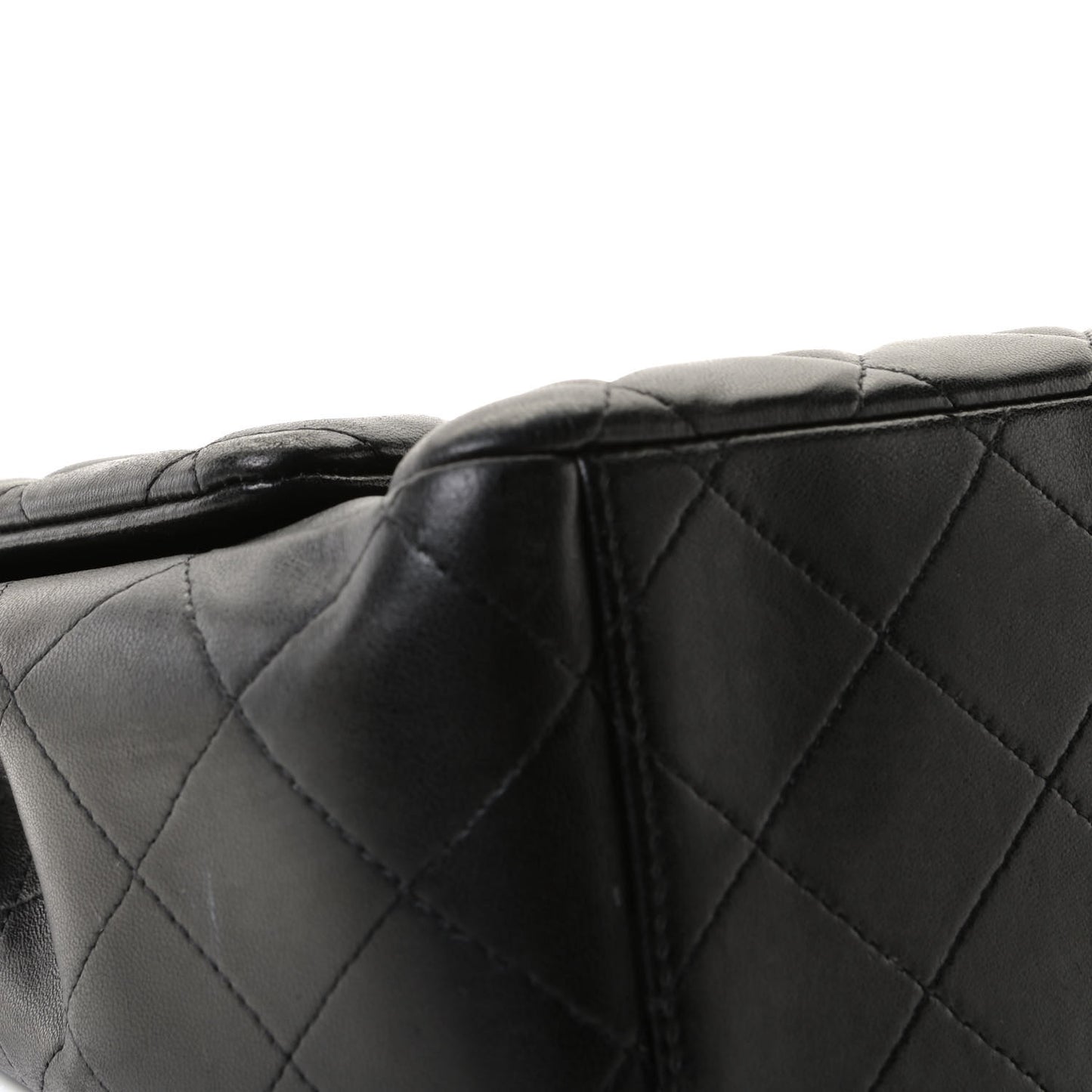 Lambskin Quilted Maxi Single Flap Black