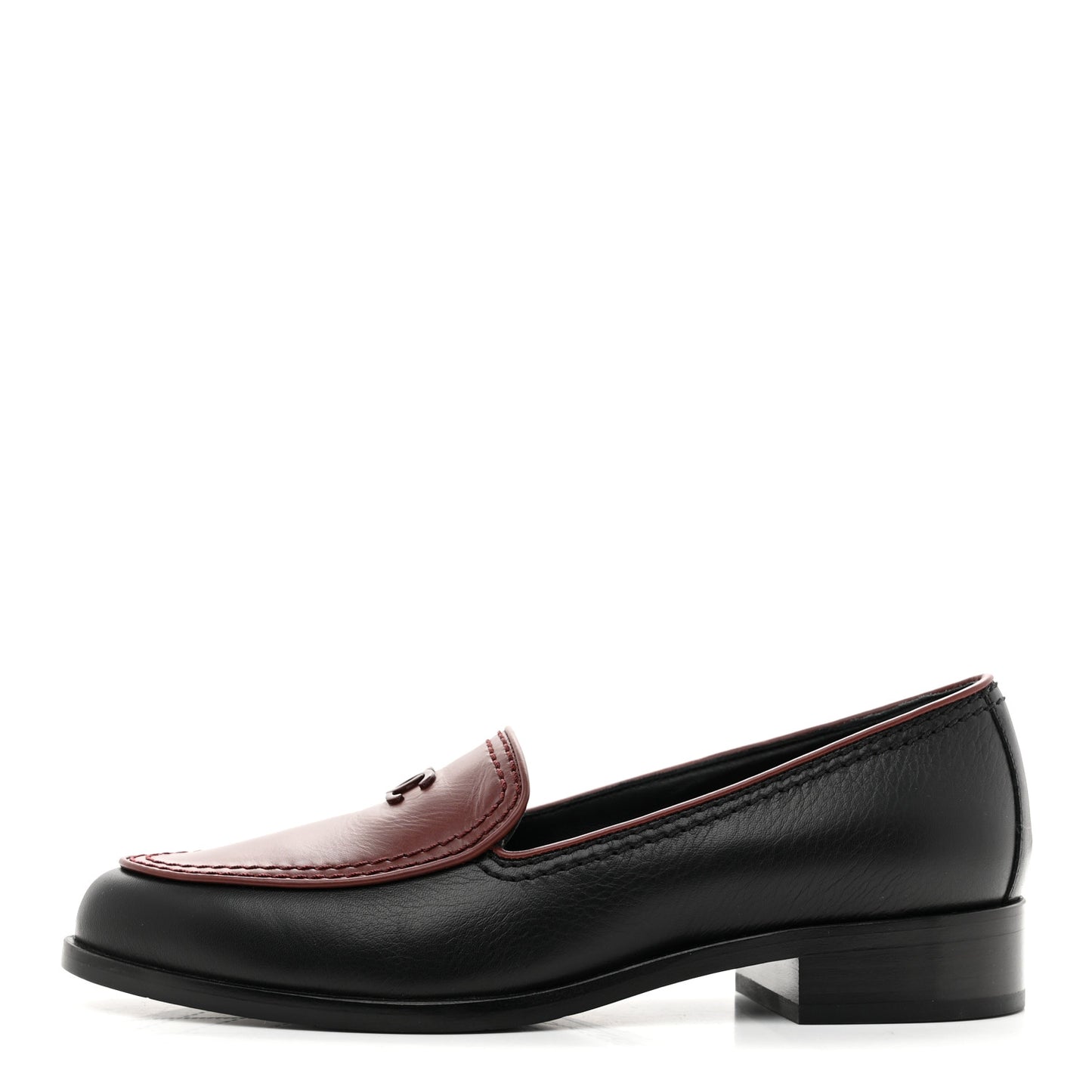 Calfskin CC Mocassin Loafers 36 Brown Black