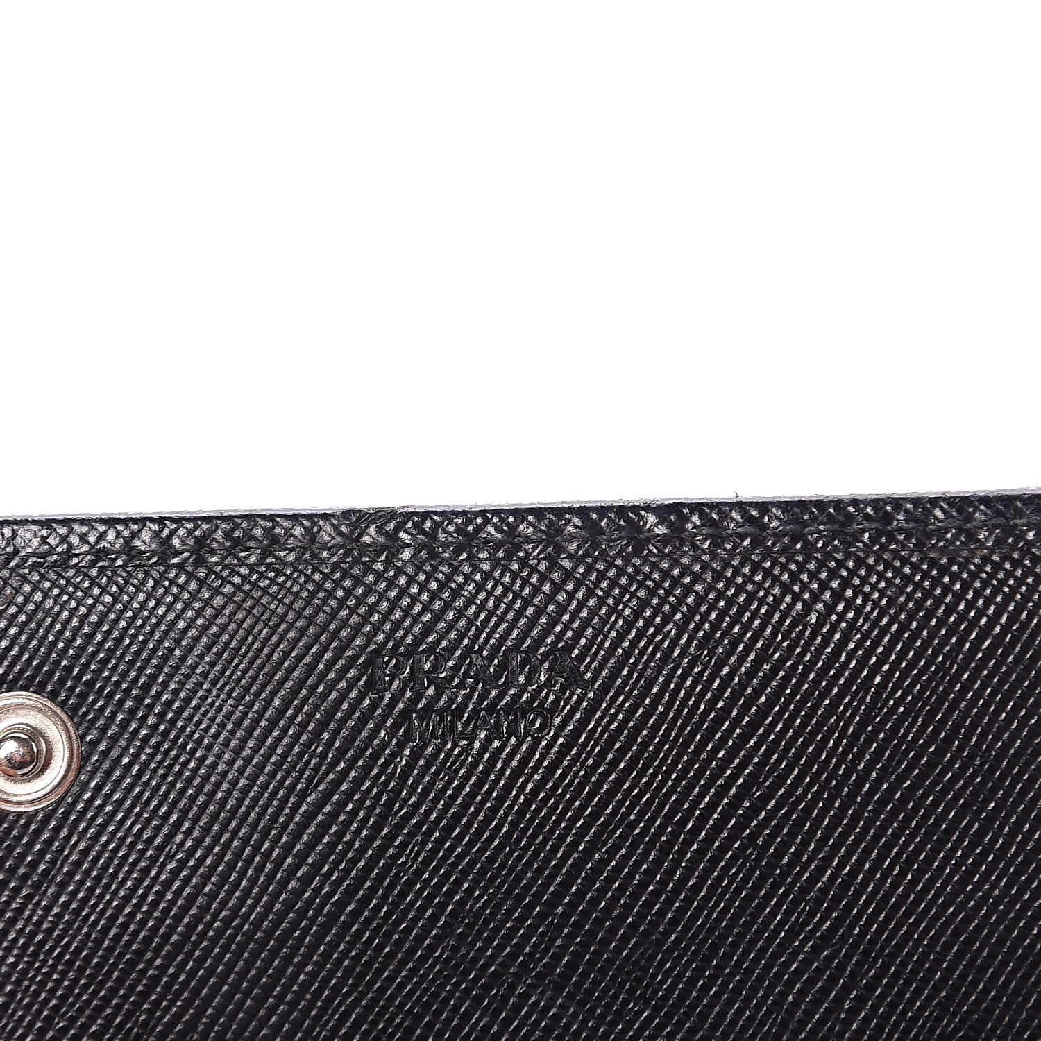 Prada Saffiano Continental Flap Wallet Black 5 of 6