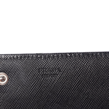 Prada Saffiano Continental Flap Wallet Black 5 of 6