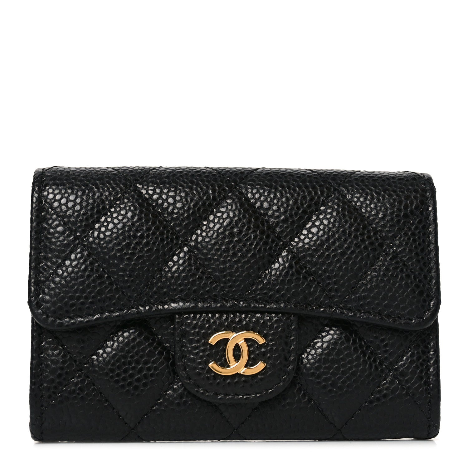 Chanel Caviar Quilted Flap Card Holder Black 1 of 8