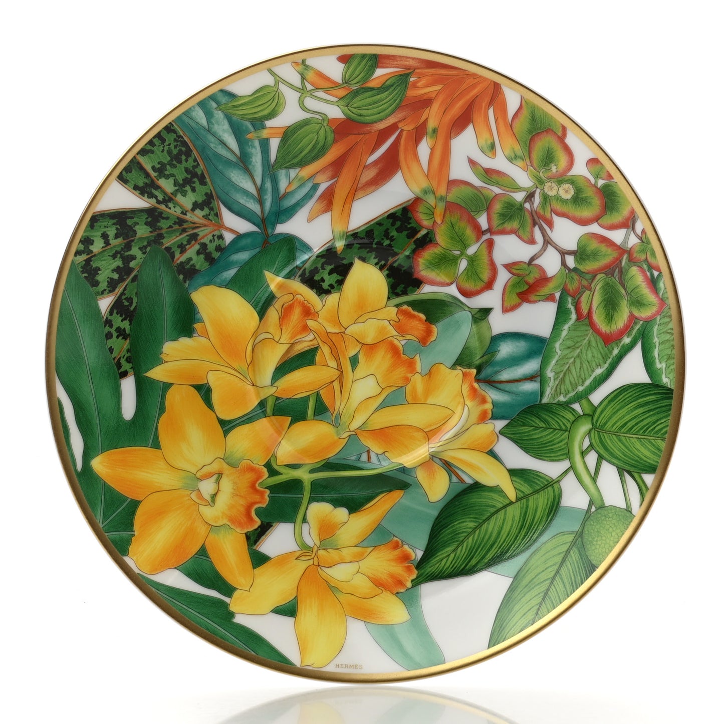 Porcelain Passifolia Tea Cup And Saucer Set Of 2