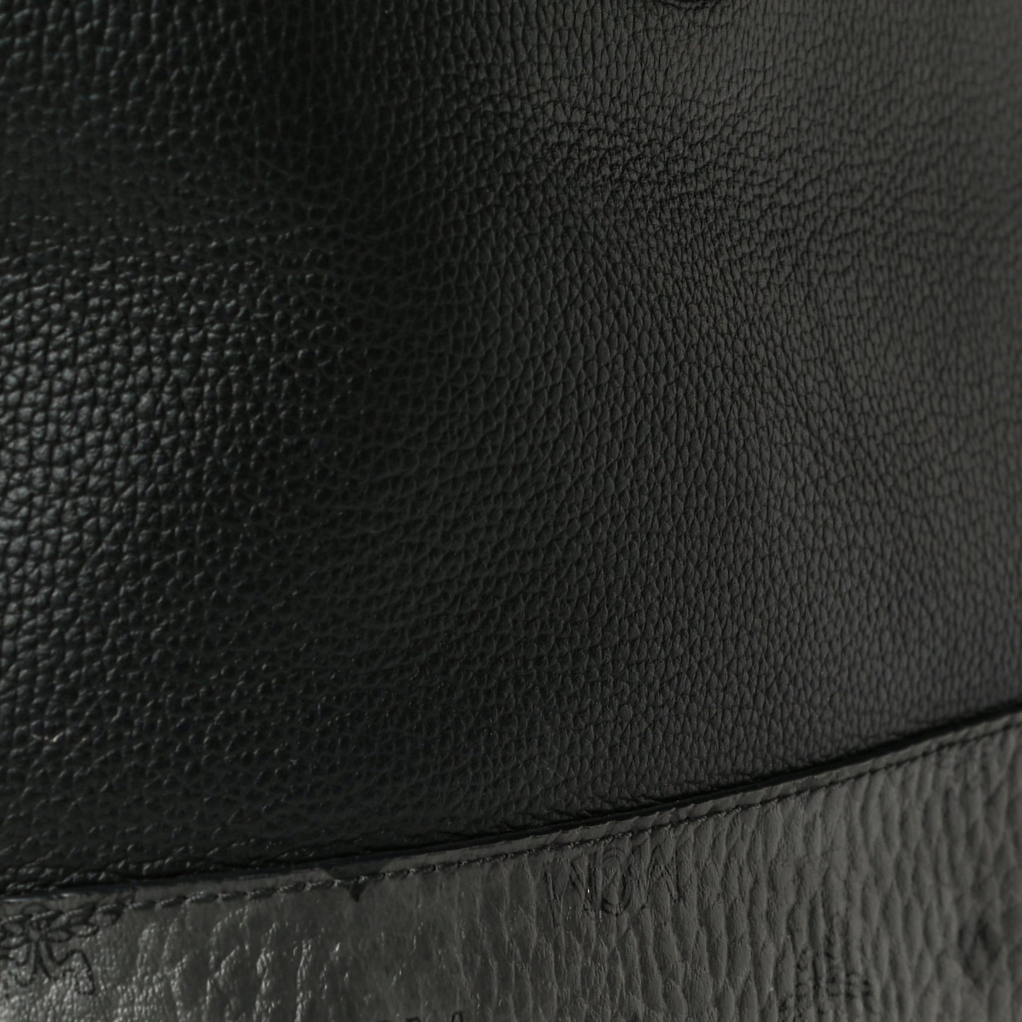 Calfskin Visetos Anya Shopper Tote Black