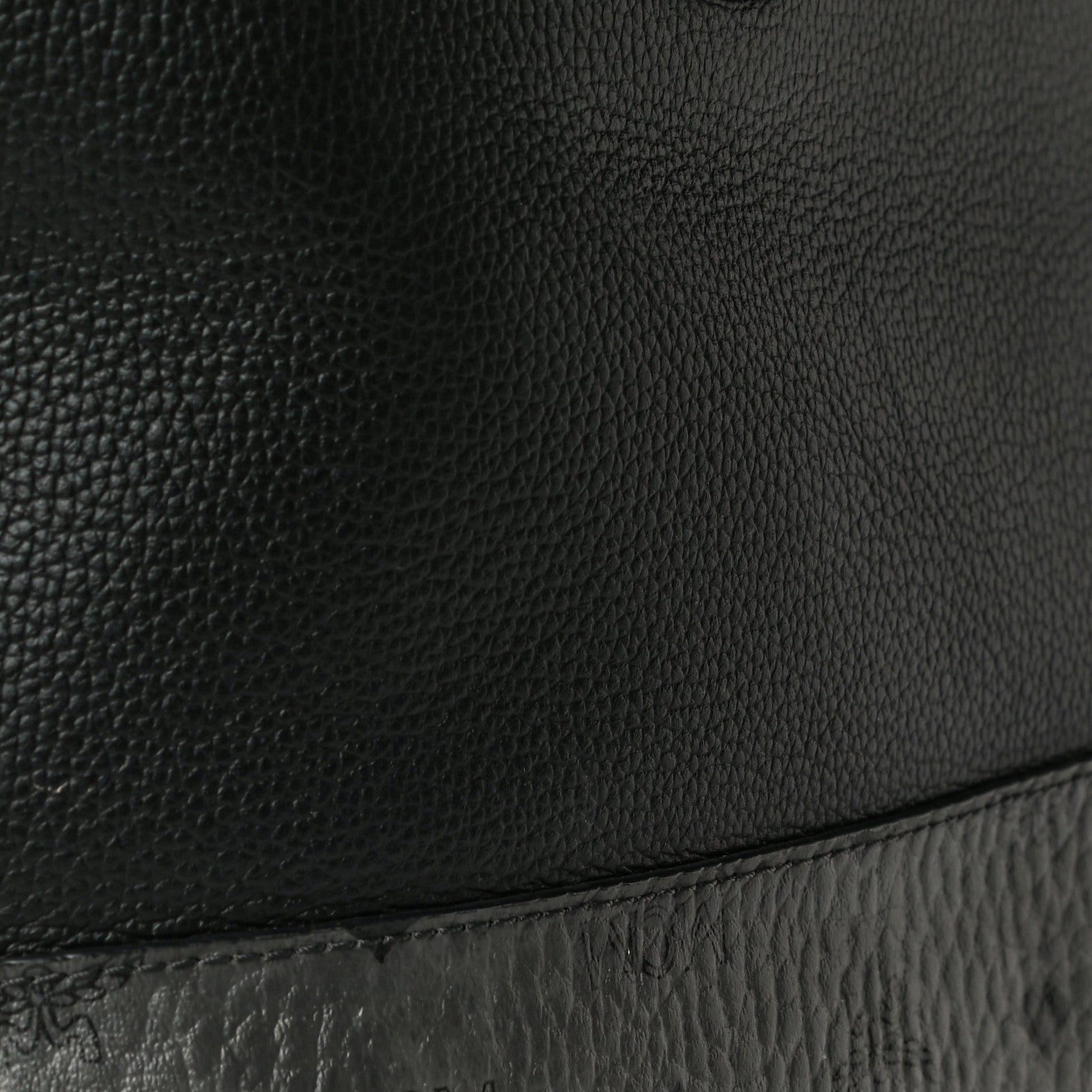 MCM Calfskin Visetos Anya Shopper Tote Black 11 of 16