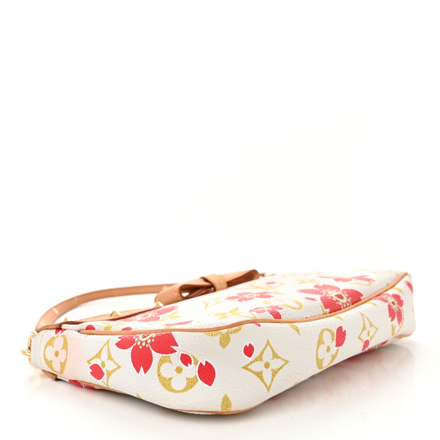 Louis Vuitton Monogram Cherry Blossom Pochette Accessories Red 4 of 11