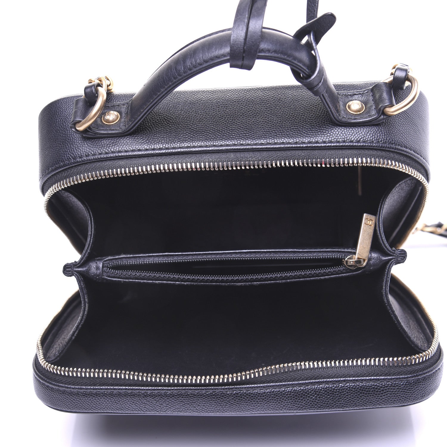Chanel Caviar Quilted Medium CC Filigree Vanity Case Black 6 of 18