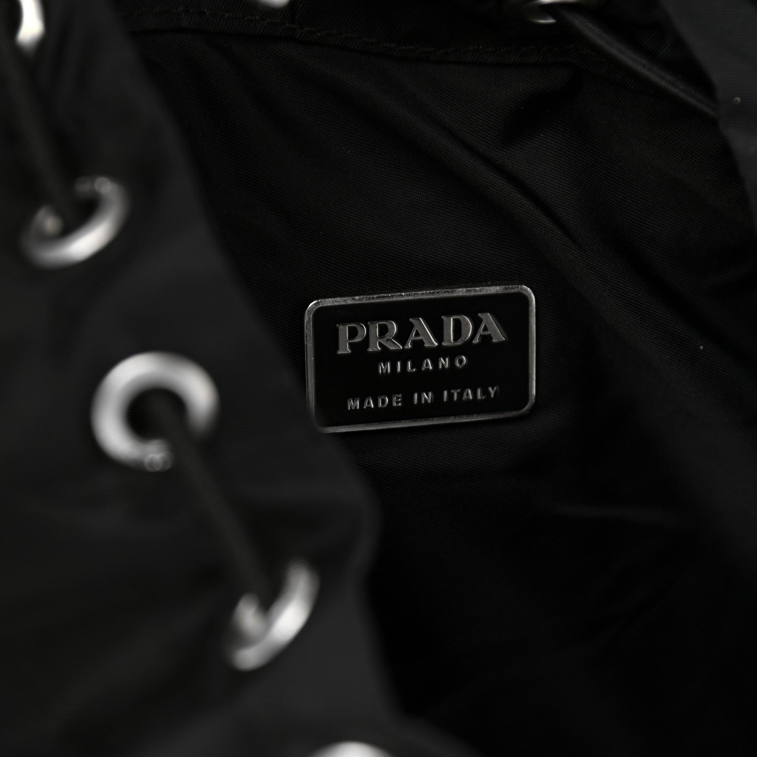 Prada Technical Nylon Saffiano Double Buckle Backpack Black 5 of 9