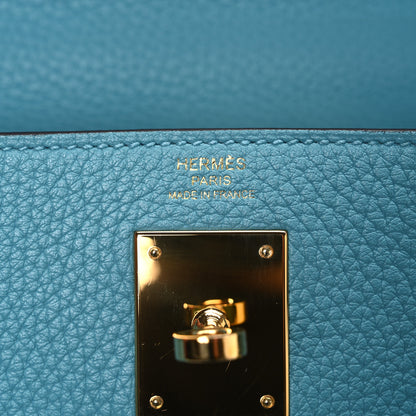 Hermes Togo Kelly Retourne 28 Bleu Atoll 12 of 21