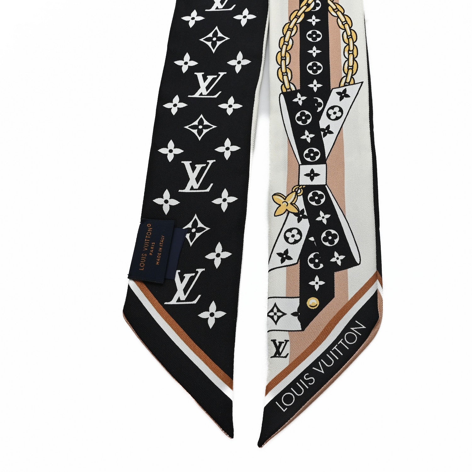 Louis Vuitton Silk Monogram Let's Go BB Bandeau Black 2 of 3