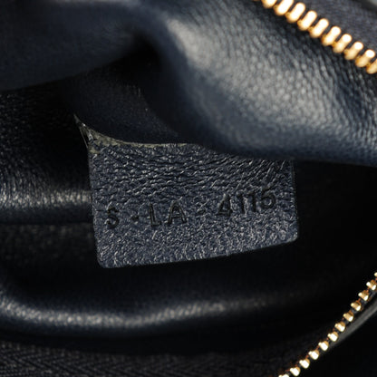 Celine Crocodile Embossed Nubuck Small Belt Cabas Phantom Navy Blue 8 of 8