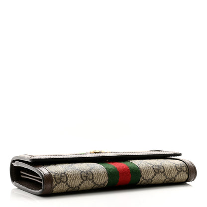Gucci GG Supreme Monogram Web Ophidia Continental Wallet Brown 4 of 10