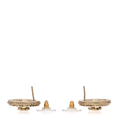 Chanel Metal CC Button Earrings Gold 3 of 5