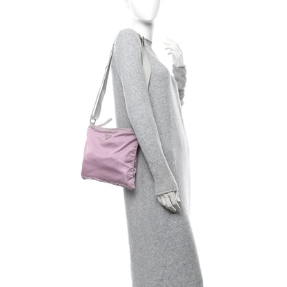Prada Nylon Vela Sport Flat Messenger Bag Rosa 2 of 12