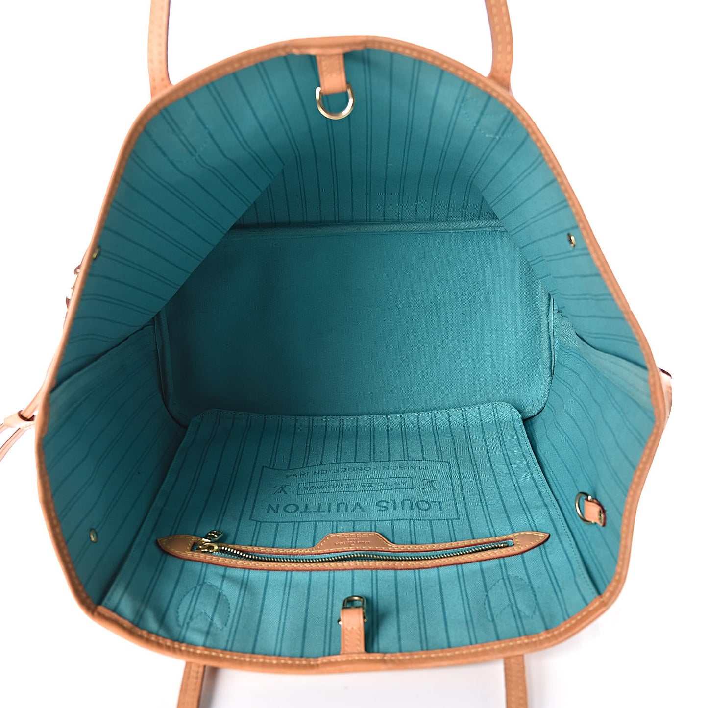Monogram V Neverfull MM Turquoise