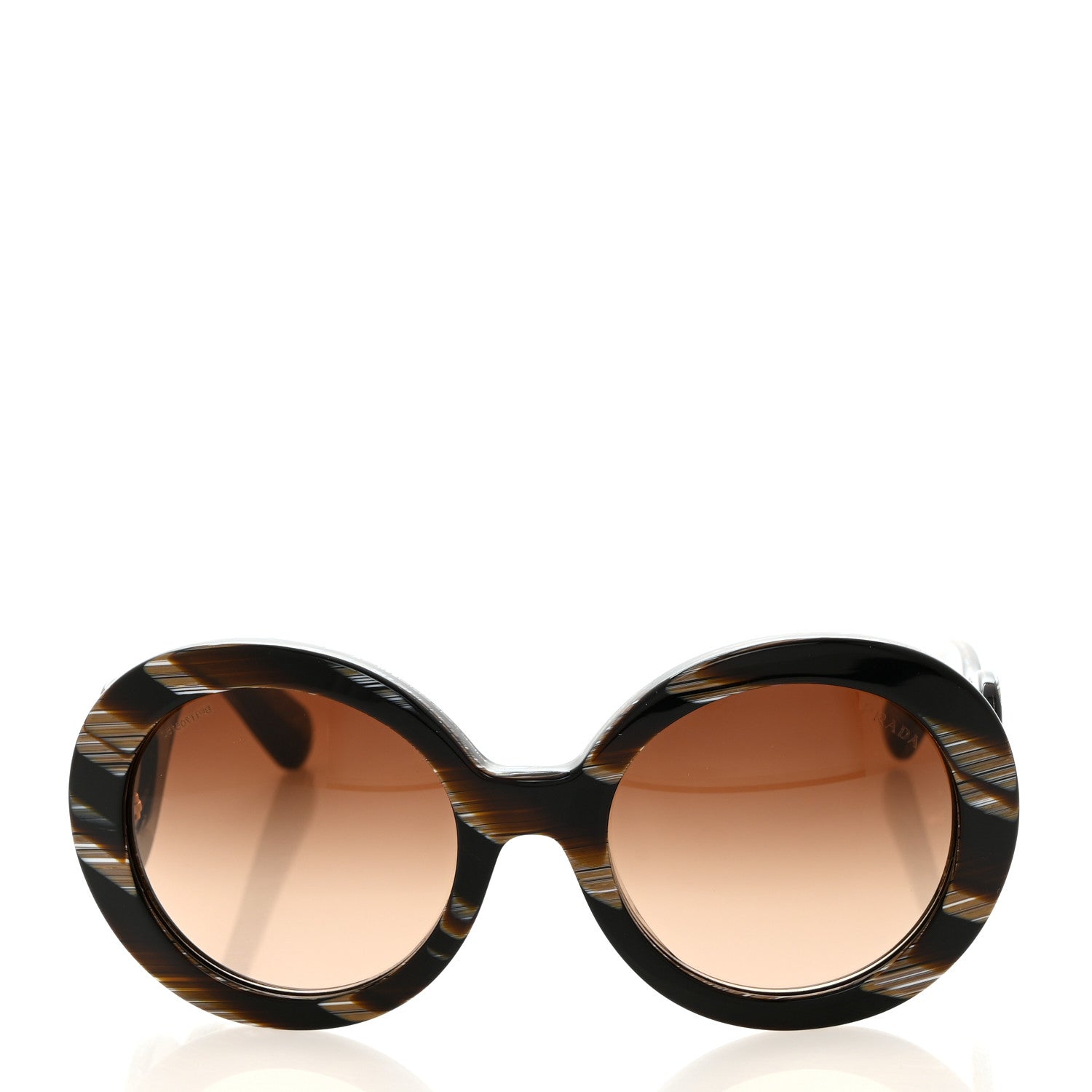 Prada Baroque Sunglasses SPR 27N Black Horn 1543616 – FASHIONPHILE