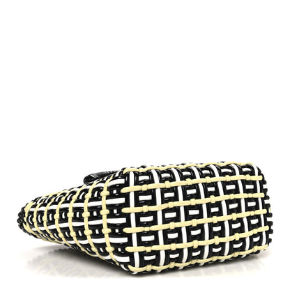 Balenciaga Varnished Faux Calfskin XS Bistro Basket Pale Yellow Black White 4 of 10
