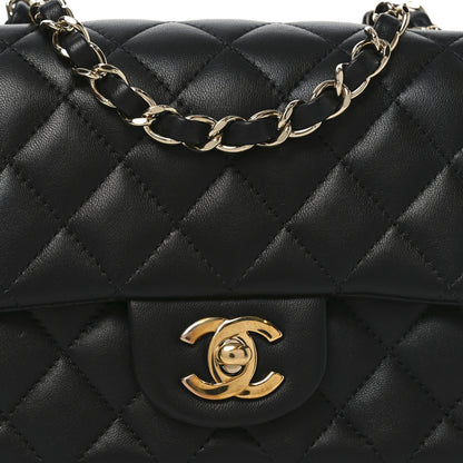 Chanel Lambskin Quilted Mini Square Flap Black 8 of 11