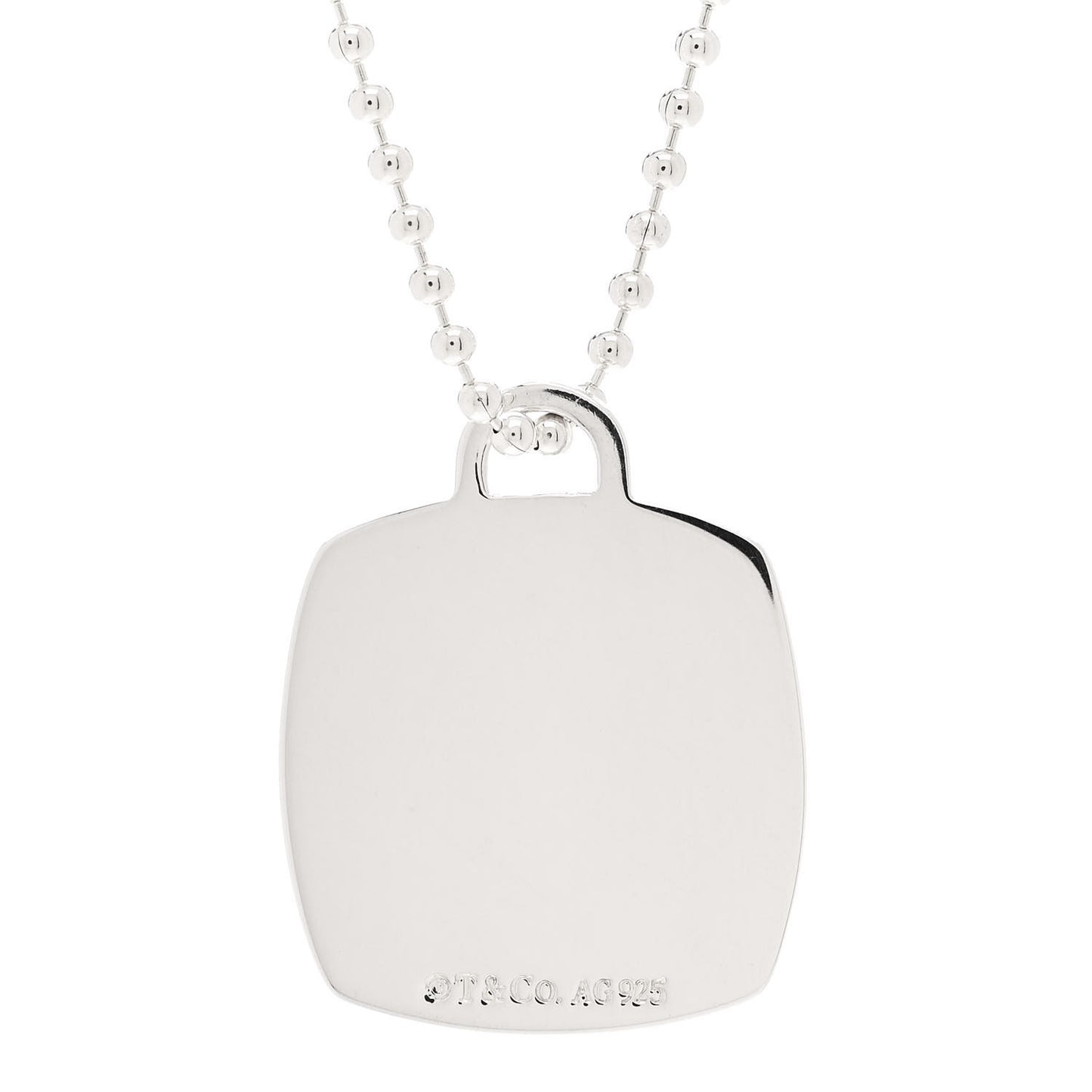 Sterling Silver Cushion Charm Pendant Necklace