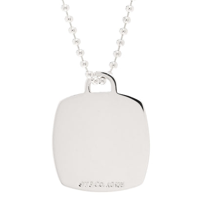 Tiffany Sterling Silver Cushion Charm Pendant Necklace 4 of 6