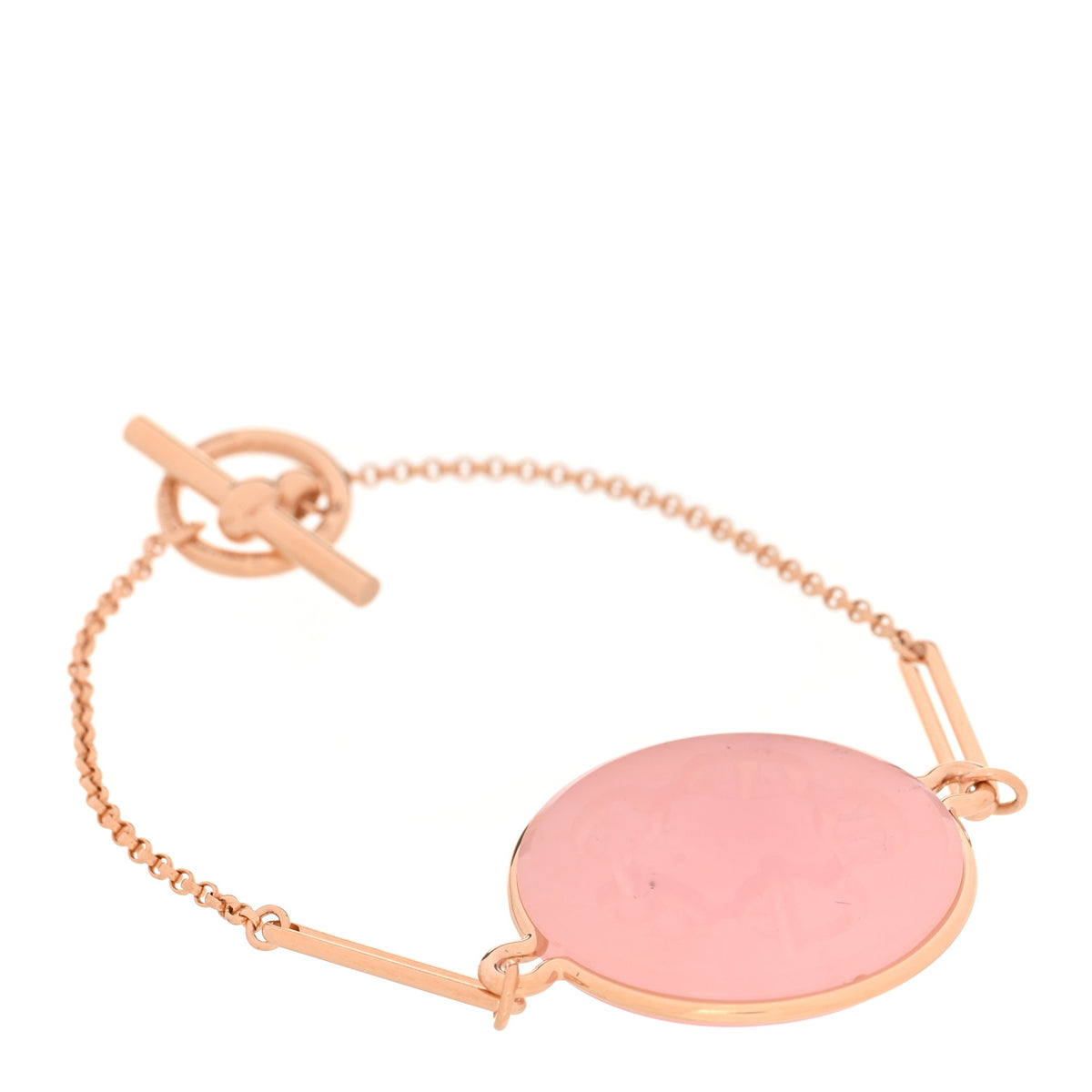 18K Rose Gold Diamond PM Ex-Libris Bracelet SH