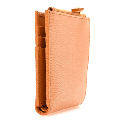 Prada Calfskin Small Triangle Wallet Ambra 3 of 8