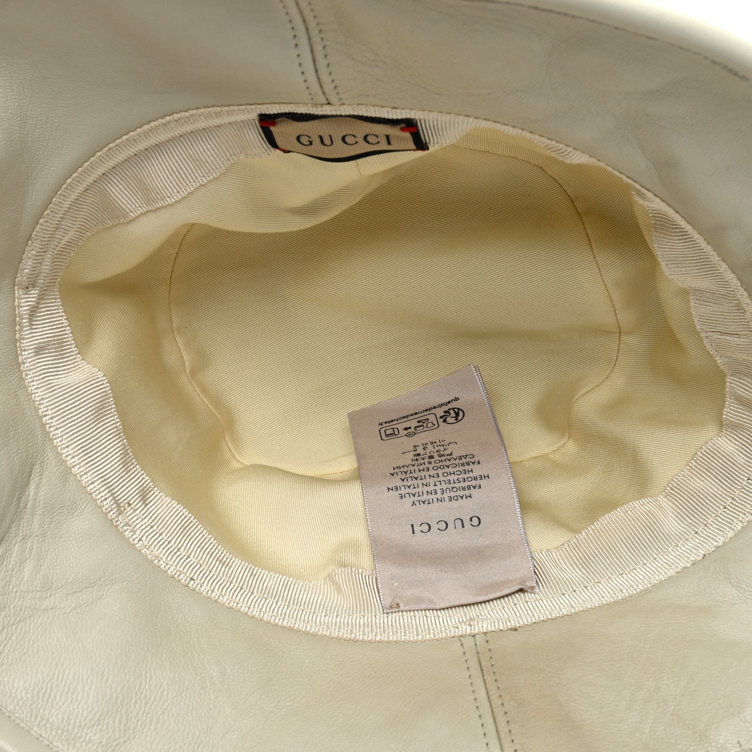 Gucci Crystal Horsebit Bob Mulina Bucket Hat S Antique White 7 of 8