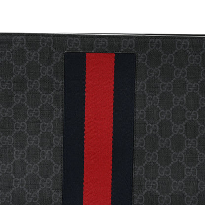 Gucci GG Supreme Monogram Selleria Calfskin Web New Web Cosmetic Case Black 8 of 10