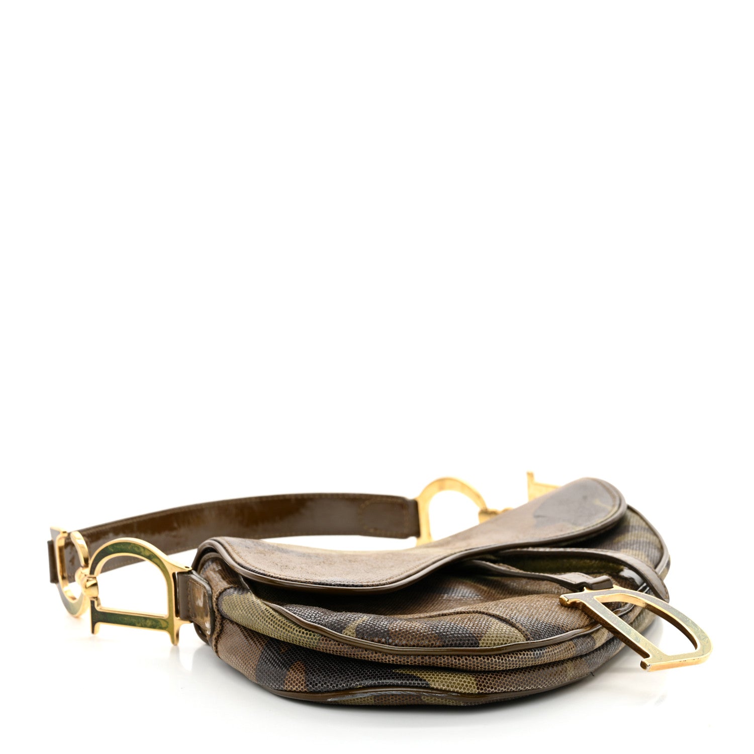 Christian Dior Pixelated Calfskin Camouflage Saddle Bag 4 of 11