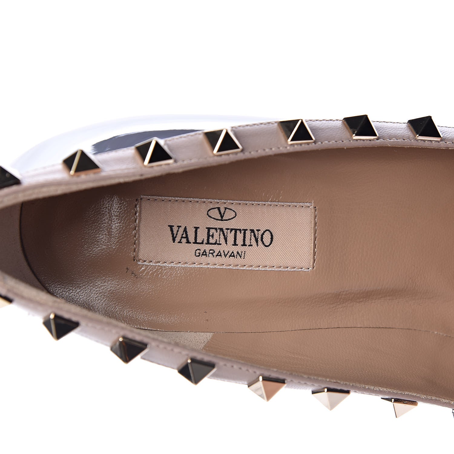 Valentino Garavani Patent Rockstud 85mm Pumps 39 Black Poudre 6 of 8