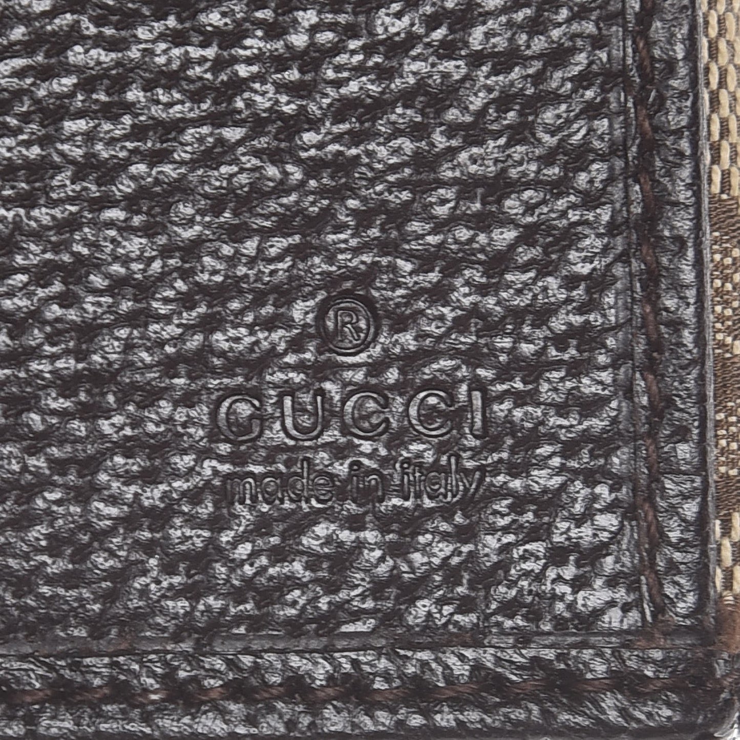 Monogram Metal Bar Continental Flap Wallet Beige Ebony Dark Brown