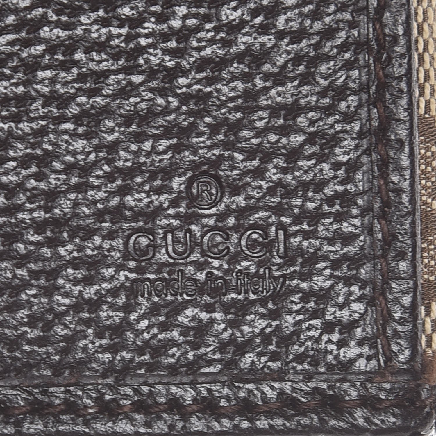 Gucci Monogram Metal Bar Continental Flap Wallet Beige Ebony Dark Brown 6 of 8