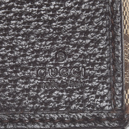 Gucci Monogram Metal Bar Continental Flap Wallet Beige Ebony Dark Brown 6 of 8