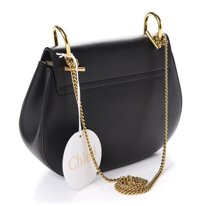 Chloe Suede Calfskin Wonder Woman Patchwork Drew Shoulder Bag Black 3 of 10