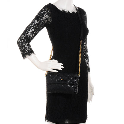Marc Jacobs Lambskin Bow Quilting Single Black 2 of 10