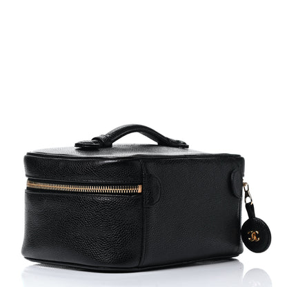 Chanel Caviar CC Vanity Cosmetic Case Black 2 of 4