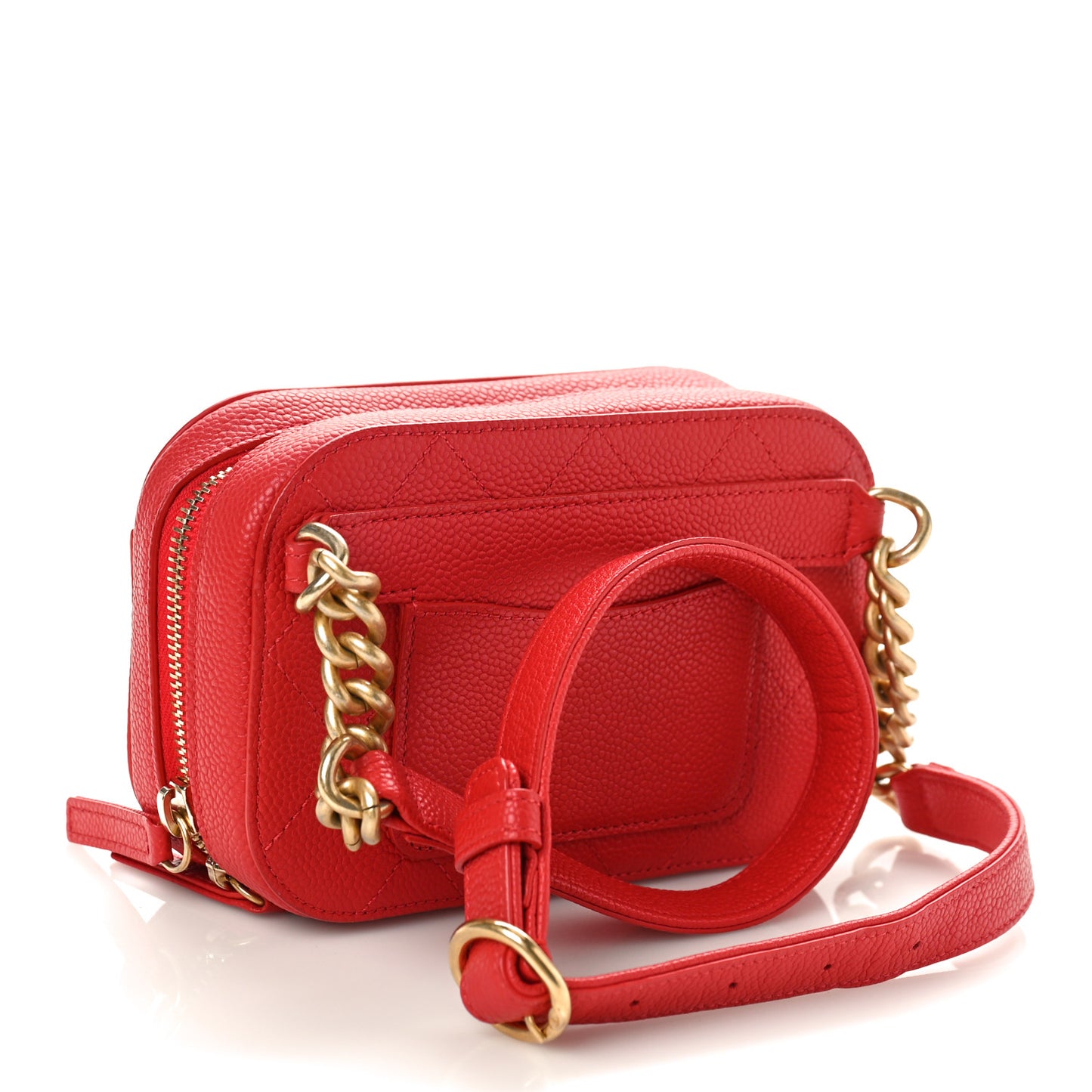 Caviar Quilted Waist Bag Red