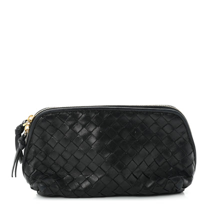 Bottega Veneta Nappa Intrecciato Cosmetic Pouch Black 1 of 11