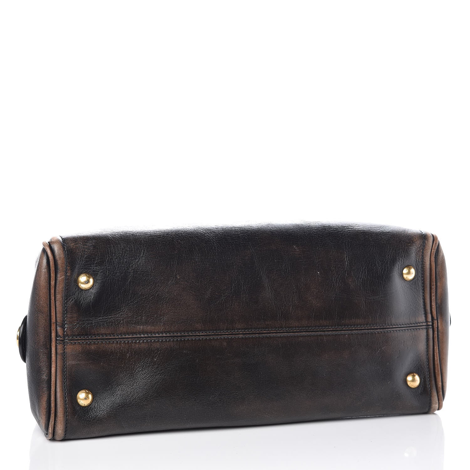 Prada Vitello Vintage Bowling Bag Black 4 of 15