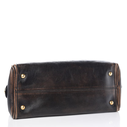 Prada Vitello Vintage Bowling Bag Black 4 of 15