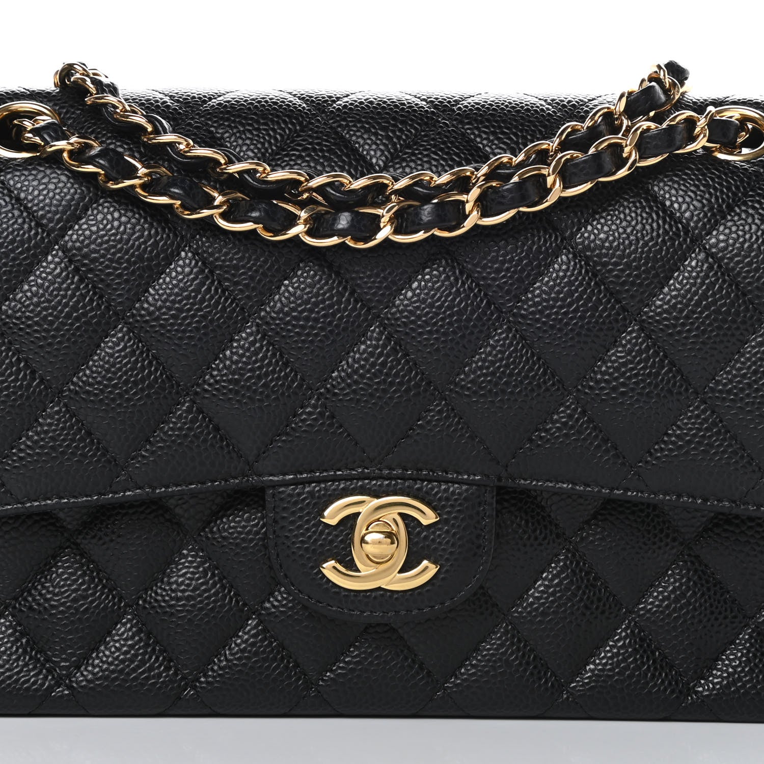 Chanel Caviar Quilted Medium Double Flap Black 7 of 10