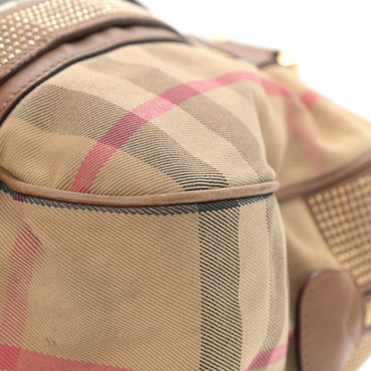 Burberry House Check Studded Knight Satchel Brown 11 of 21