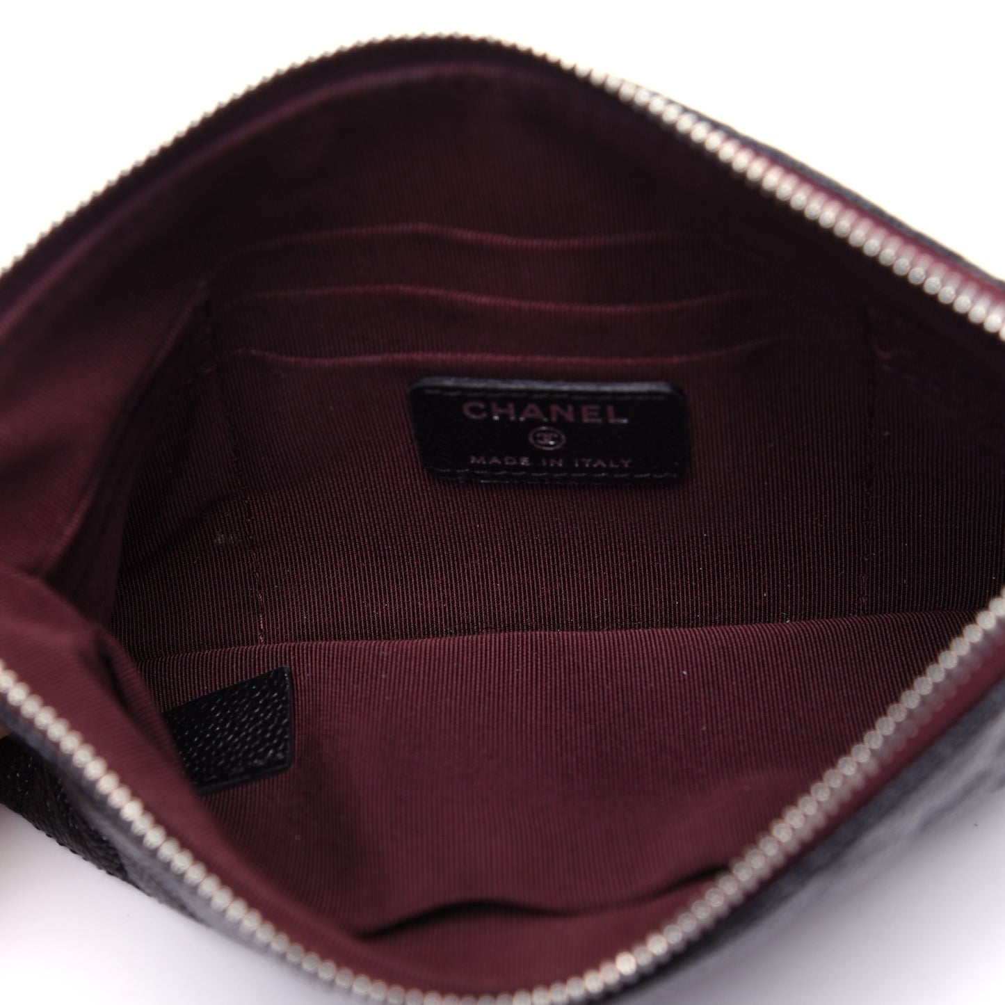 Caviar Quilted Cosmetic Case Black