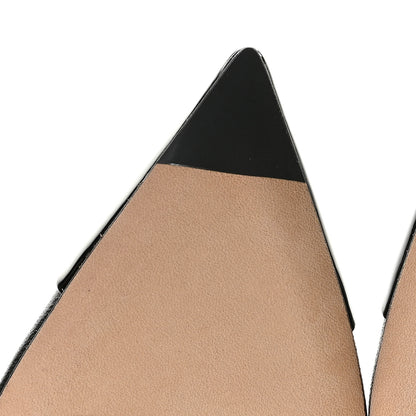 Chanel Goatskin Grosgrain Cap Toe Pearl Pumps 37 Black 8 of 13