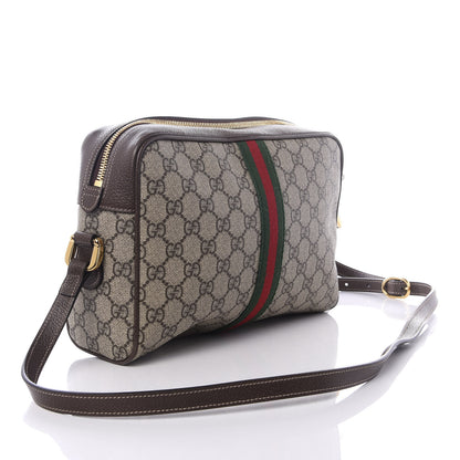 Gucci GG Supreme Monogram Web Small Ophidia Shoulder Bag Brown 2 of 8