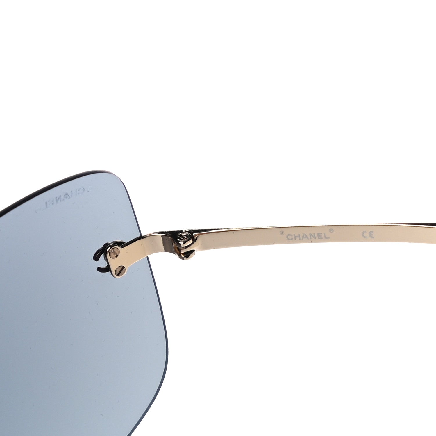 Chanel Frameless Shield Sunglasses Black 5 of 7