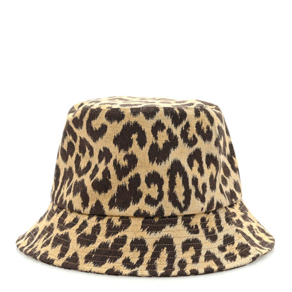 Christian Dior Oblique Leopard Reversible Mizza Bucket Hat 58 Beige 1 of 13