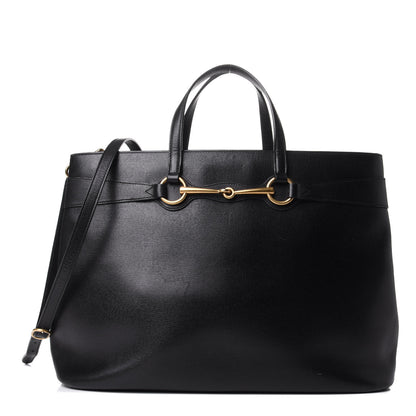 Gucci Textured Calfskin Large Bright Bit Tote Black 1 of 10