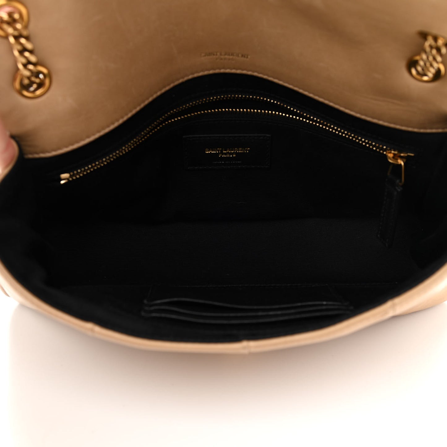 Lambskin Patchwork Monogram Medium Jamie Beige